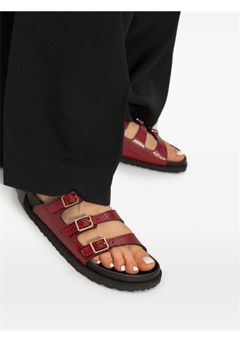 Red florida snake-effect slides birkenstock 1774 lunar new year collection - women BIRKENSTOCK 1774 | 1030011RD